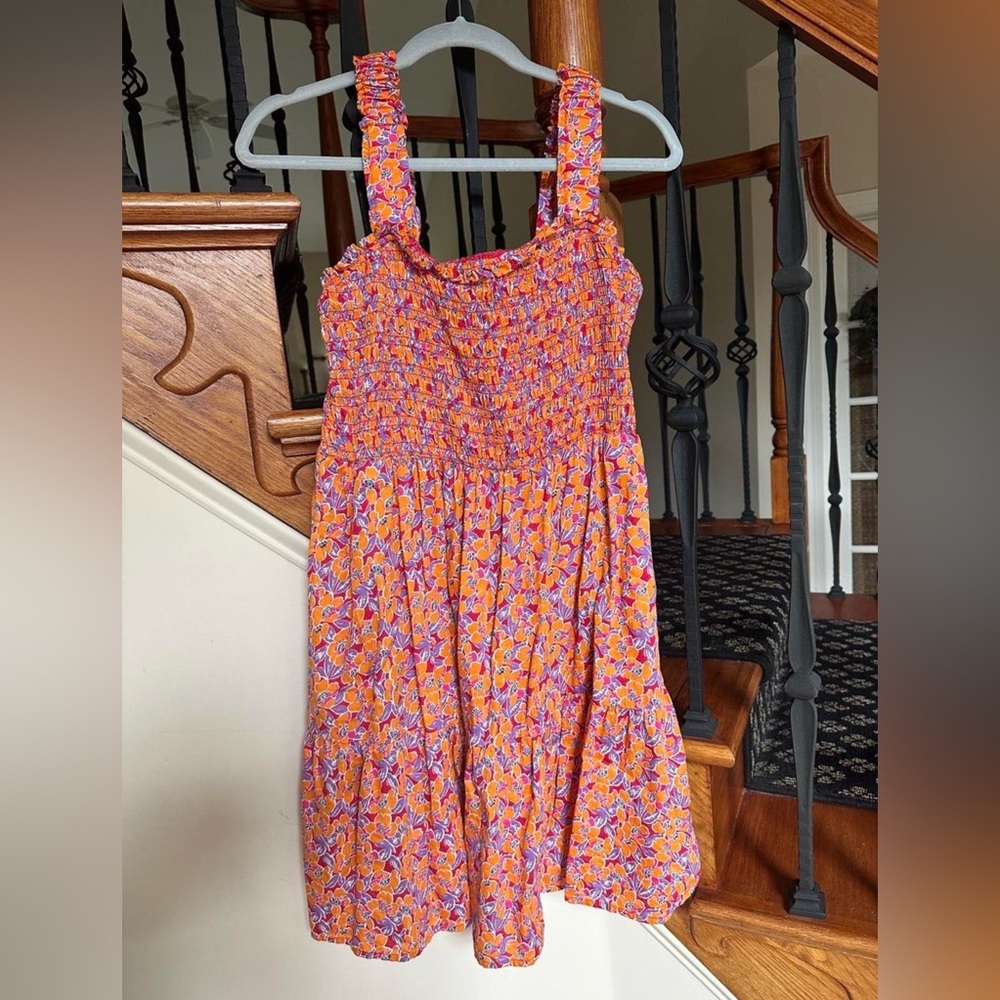 GAP Orange and Purple Floral Dress